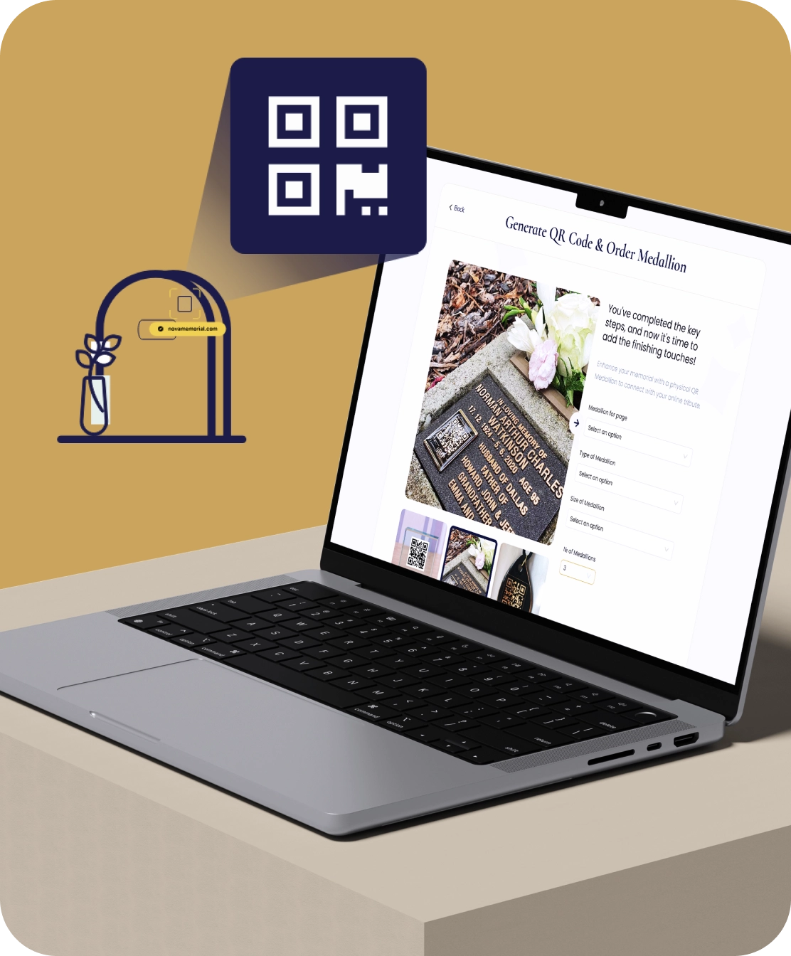 Nova Memorial ecommerce feature